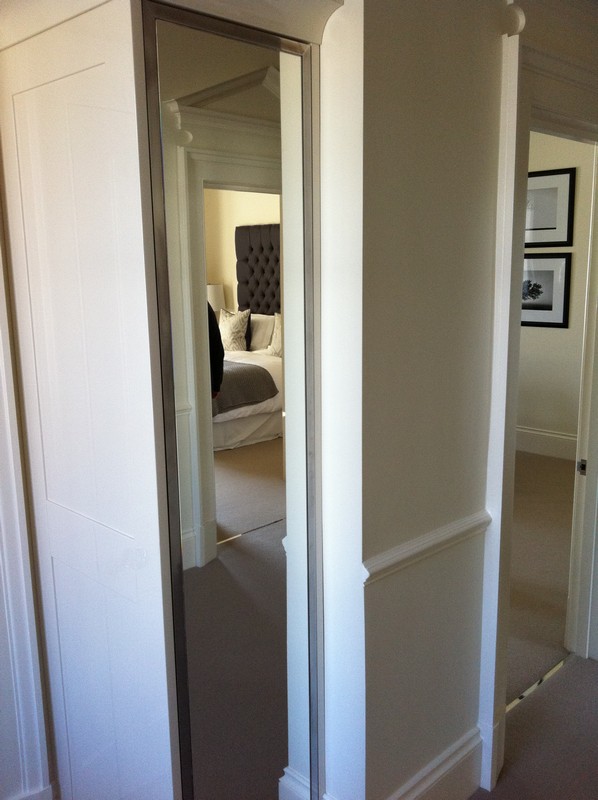 Full-length wardrobe mirror fitted in Palmers Green home