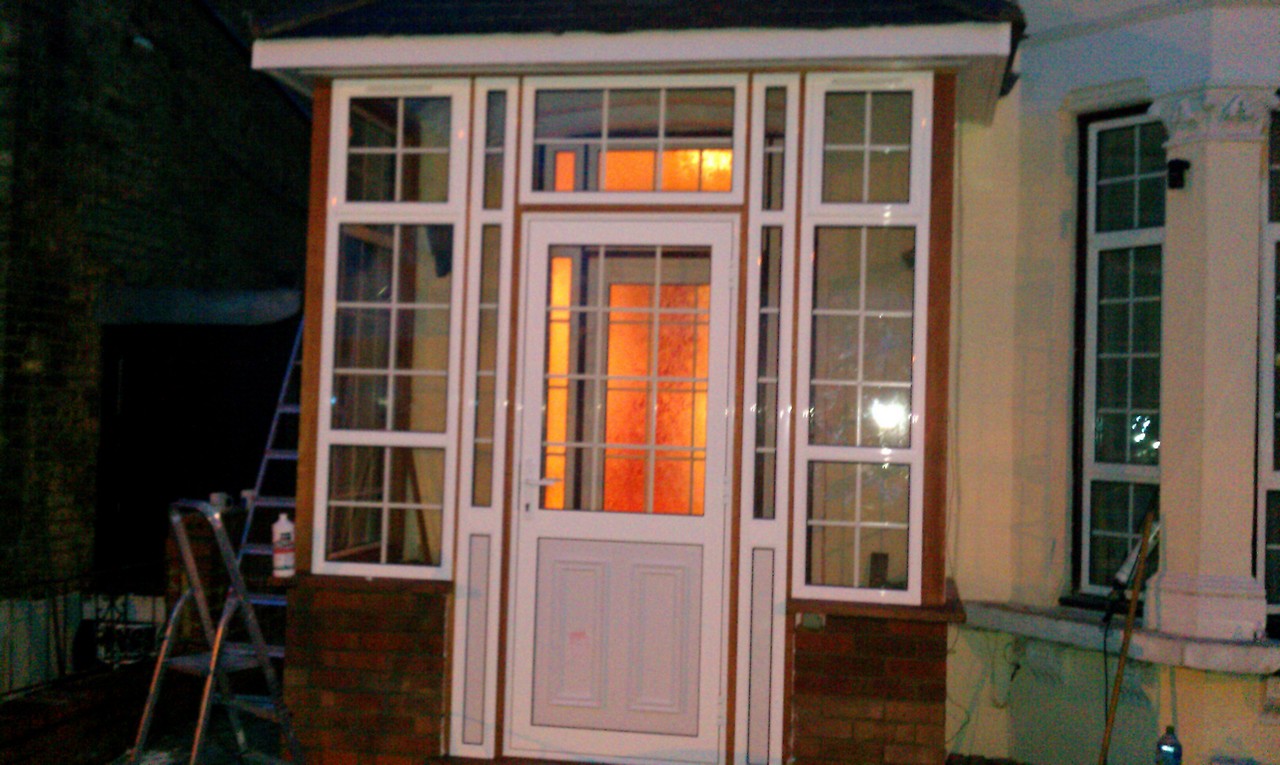 uPVC porch with Georgian bar glazing installed in Palmers Green